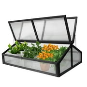 Wooden Greenhouse Plant House Portable Greenhouses Bed Foldable Cold Frame for Home Decor Indoor Outdoor Patio Balcony Garden Backyard Farmhouse Flower 45*31*15IN